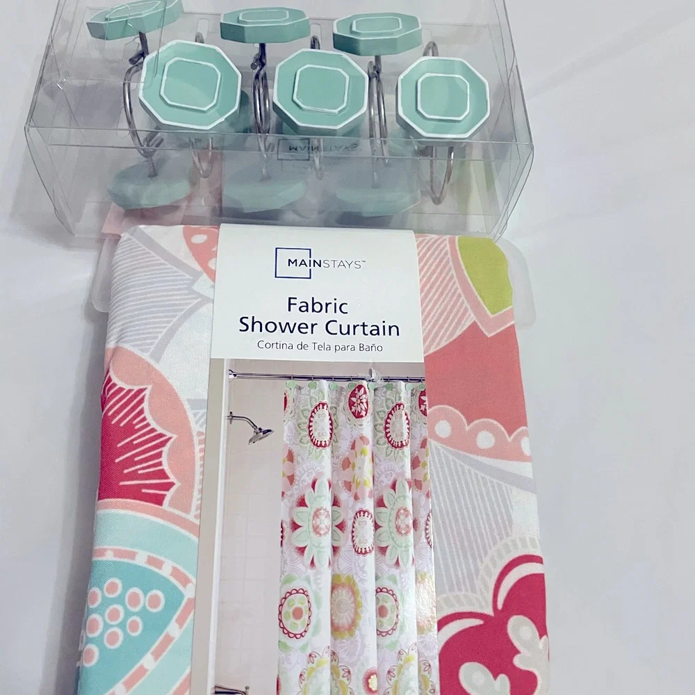 Groovy Medallion shower curtain hooks